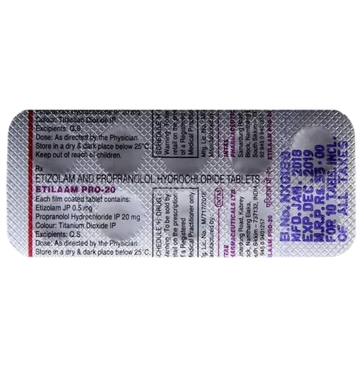 etilaam pro 20mg tablet 10's